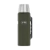 Thermal bottle THERMOS TH-170028 470 ml, vacuum-insulated stainless steel, army green, 24 h hot/cold