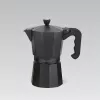 Moka pot Maestro MR-1666-6-BLACK — manual stovetop coffee maker, 6 cups, 300 ml, black aluminium