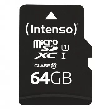 Intenso Performance - Flash Memory Card (microSDXC-an-SD-Adapter inbegriffen) - 64GB - UHS-I U1 / Class10 - microSDXC UHS-I (3424490)