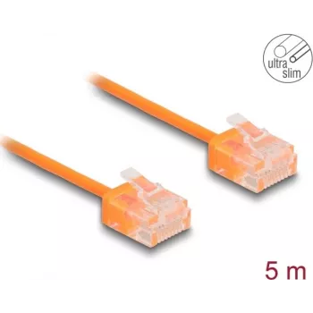 Network Cable DeLOCK RJ45 Cat.6 UTP Ultra Slim 5m Orange