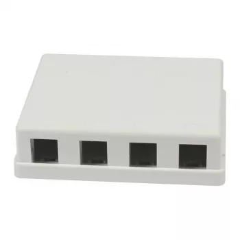 Synergy21 Keystone, Module Carrier, Patchpanel for 4x TP-Module, Surface-Mount, White(ABS)