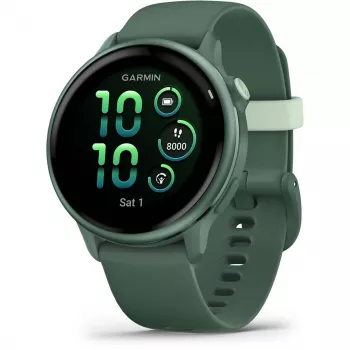 Smartwatch GARMIN vívoactive 6 – sport watch, 42 mm aluminium/polymer case, AMOLED 1.2 inch, GPS, 5 ATM, optical HR, SpO2, 8 GB, green