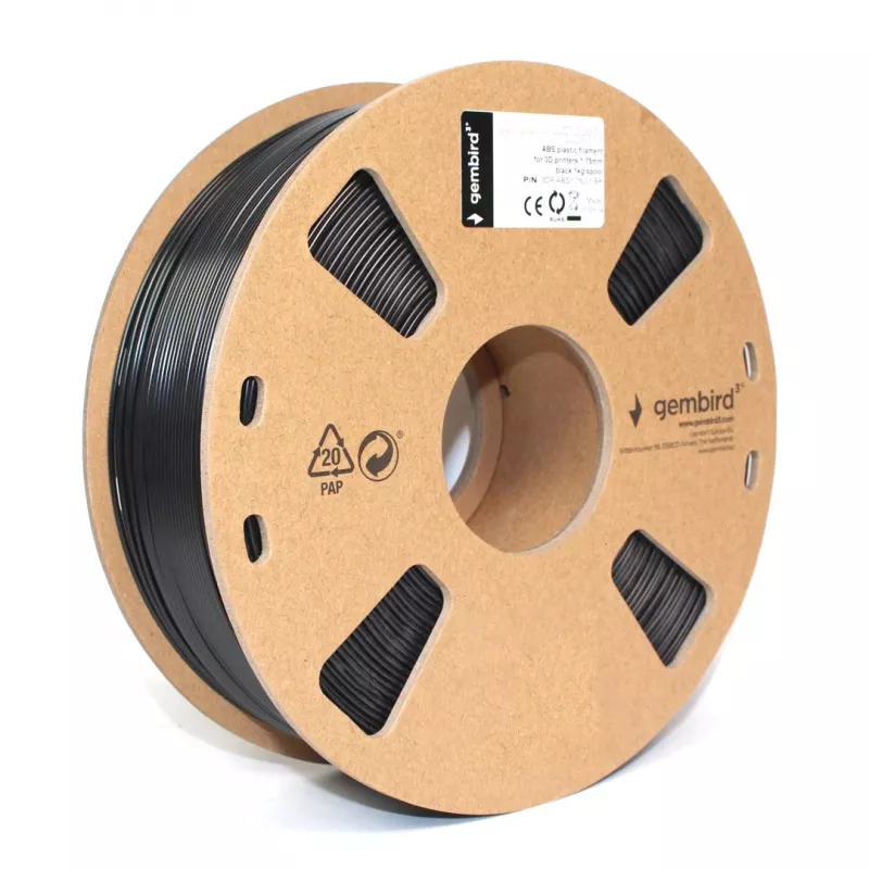 Gembird 3DP-ABS1.75-01-BK 3D printing material ABS Black 1.4 kg