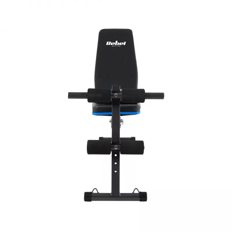 Incline training bench Rebel RBA-2003 with leg lock and resistance rubber bands