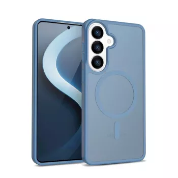 Crong Hybrid Matte Magnetic cover for Samsung Galaxy S26 — PC+TPU, Blue