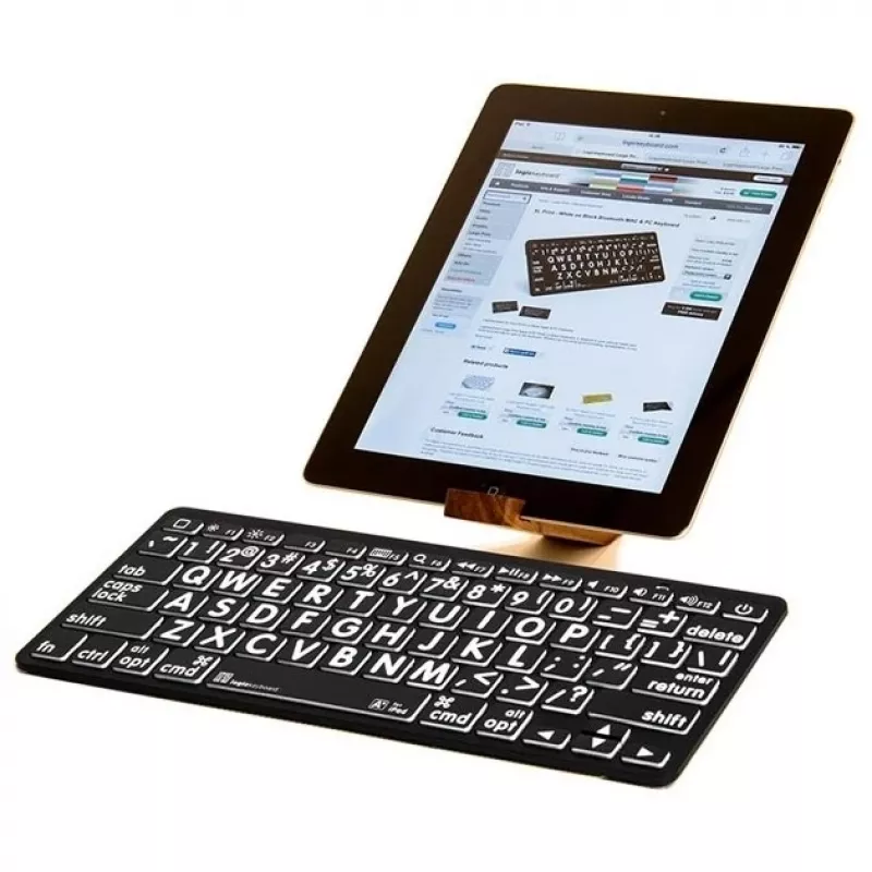 Logickeyboard Universal Bluetooth Keyboard LKB-LPWB-BTPC-DE QWERTZ German Black