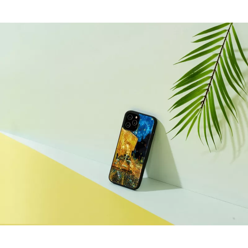 Protective phone case iKins for Apple iPhone 12 Pro Max — black Cafe Terrace