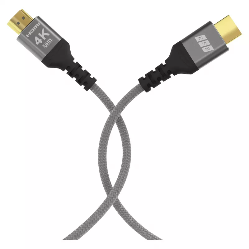 EFB Elektronik HDMI Cable High-Speed m. Ethernet 4K60Hz Grey - Cable - Digital/Display/Video (HDMI-20-00002)