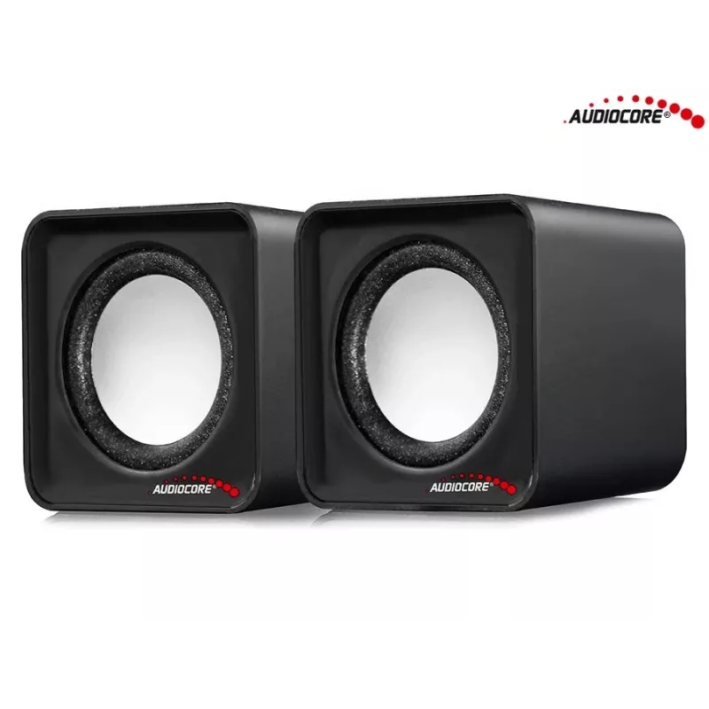 2-way PC Speaker Audiocore AC870 B — 3 W RMS, wired USB power, 3.5 mm input, 2.0 channels