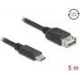 USB cable DELOCK 81539 USB Type-C to USB Type-A, 5 m length
