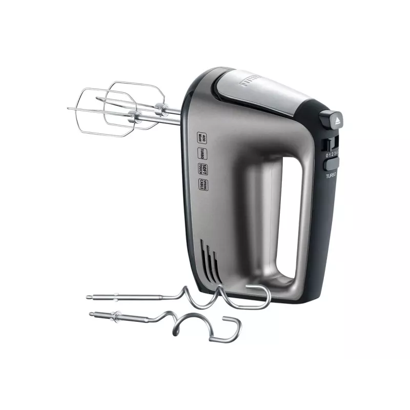 SEVERIN HM 3832 - Hand Mixer - 400 W - Grey-Metallic/Black/Stainless Steel