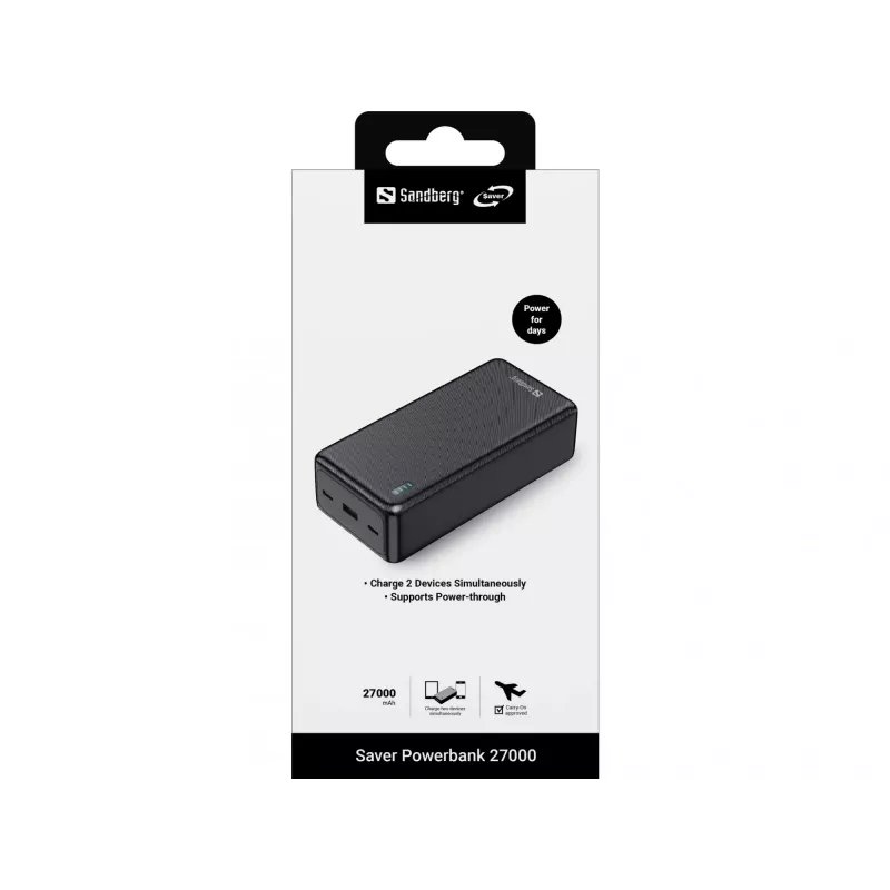 Powerbank Sandberg Saver 27000 mAh Lithium-Ion Black