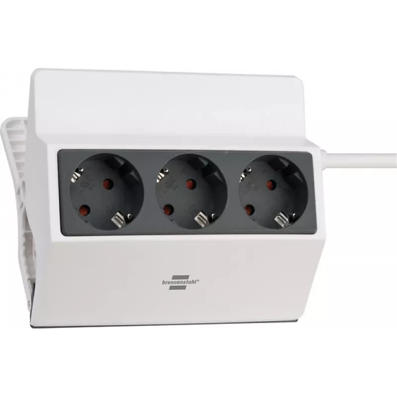 Brennenstuhl 1150070, 3 m, 3 AC-Outputs, Indoor, IP20, Anthracite, White, 16 A