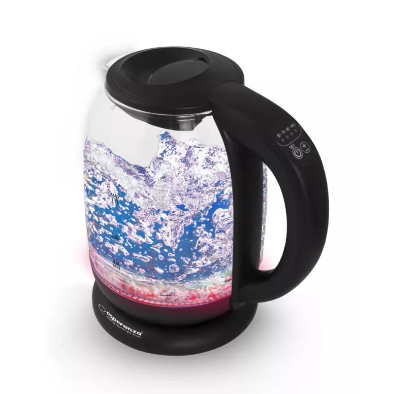 Esperanza EKK027 electric kettle 1.7 L 2200 W Black, Transparent