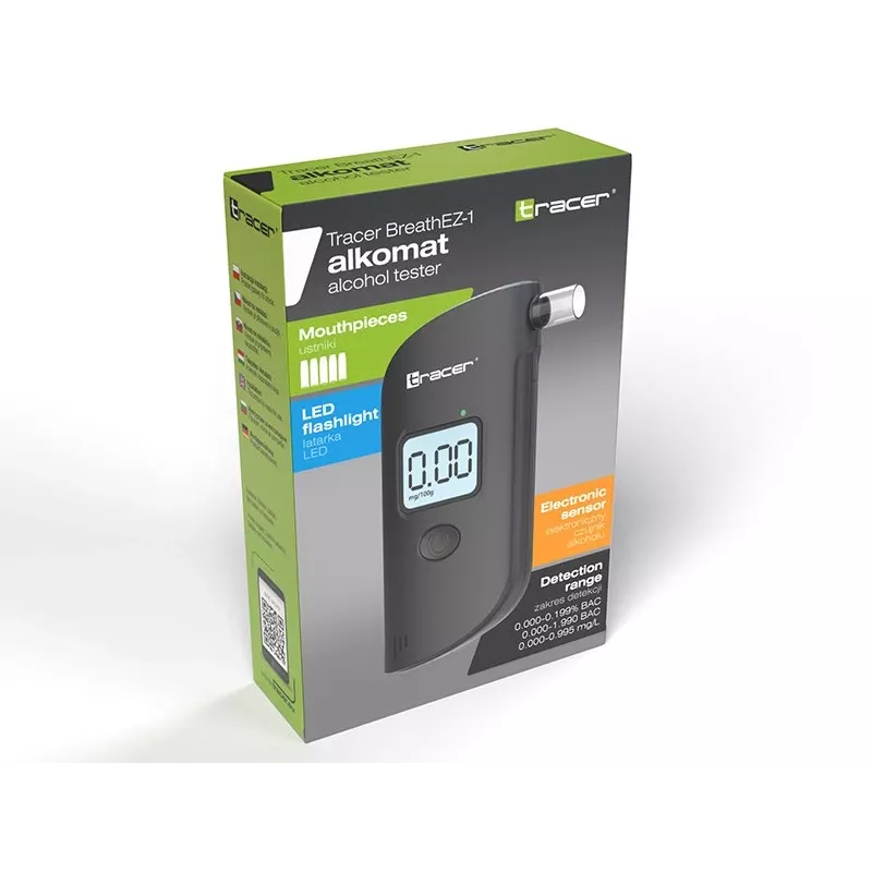 Tracer BreathEZ-1 Semiconductor Breathalyser, Black