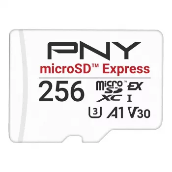 MicroSDXC memory card PNY microSD Express 256 GB UHS‑I Read 890 MB/s Write 750 MB/s U3 V30