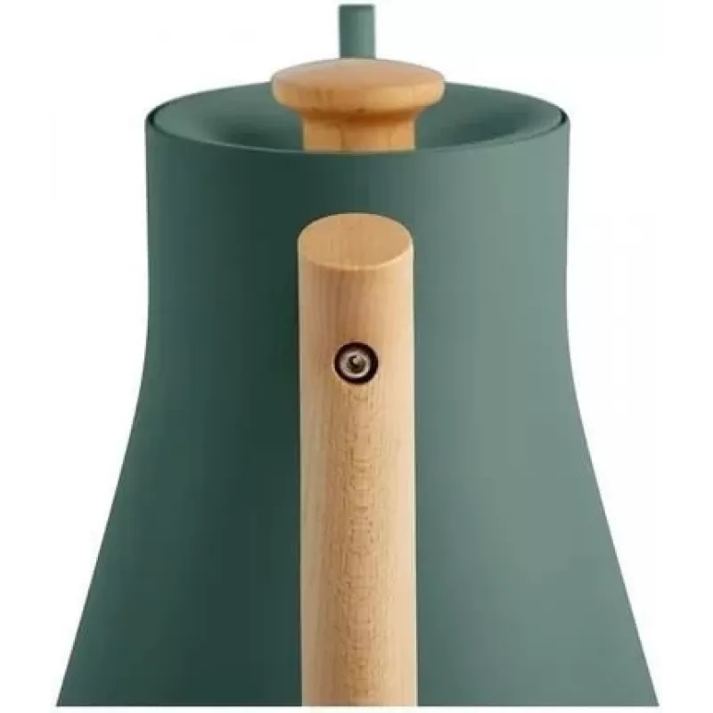 Electric kettle Fellow Stagg EKG PRO 1L, 1200W, green matte, stainless steel, wood handle, adjustable 40–100°C
