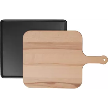 Cutting board Bosch HEZ327000 — metal and wood construction, black, 5.07 kg