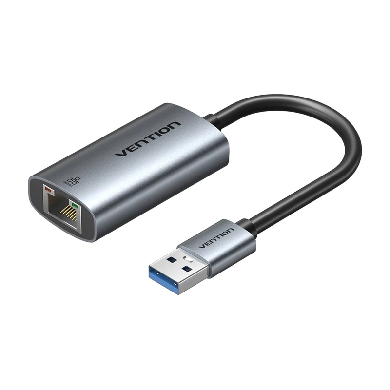 USB to Gigabit Ethernet Adapter Vention CEZ — Wired USB host interface, 1000 Mbit/s, Grey