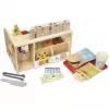 Melissa & Doug Wooden Slice & Stack Sandwich Counter with Deli Slicer – 56-Piece Pretend Play Food Pieces - FSC Certified