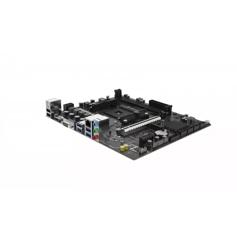 Micro ATX motherboard Sapphire A520M-E for Socket AM4, AMD A520 chipset, 2x DDR4 DIMM, max 64 GB, PCIe 3.0 x16/x1, SATA III, Gigabit LAN