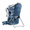 Baby carrier backpack DEUTER Kid Comfort Active — blue, polyamide, up to 22 kg, sunshade, footrest, VariQuick, Lite Air