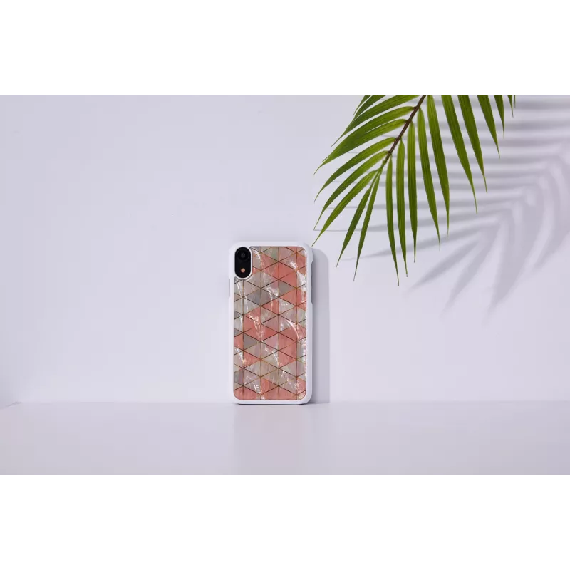 Smartphone case iKins for iPhone XR — diamond white protective cover