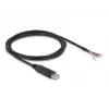 DeLOCK Adapter Cable USB 2.0 Type-A to Serial RS-485 2 m Black