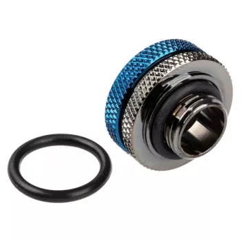 Bitspower Multi-Link Adapter G1/4 inch male to 16mm OD hardtube straight fitting, glossy black
