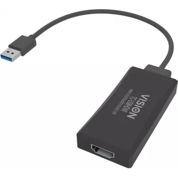 USB graphics adapter Vision TC-USBHDMI 1920 x 1080 pixels Black