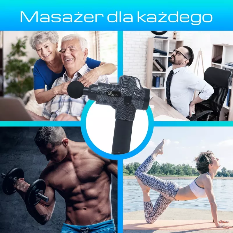 Massage Gun Extralink MSG-01-PRO 3800 RPM 6 tips