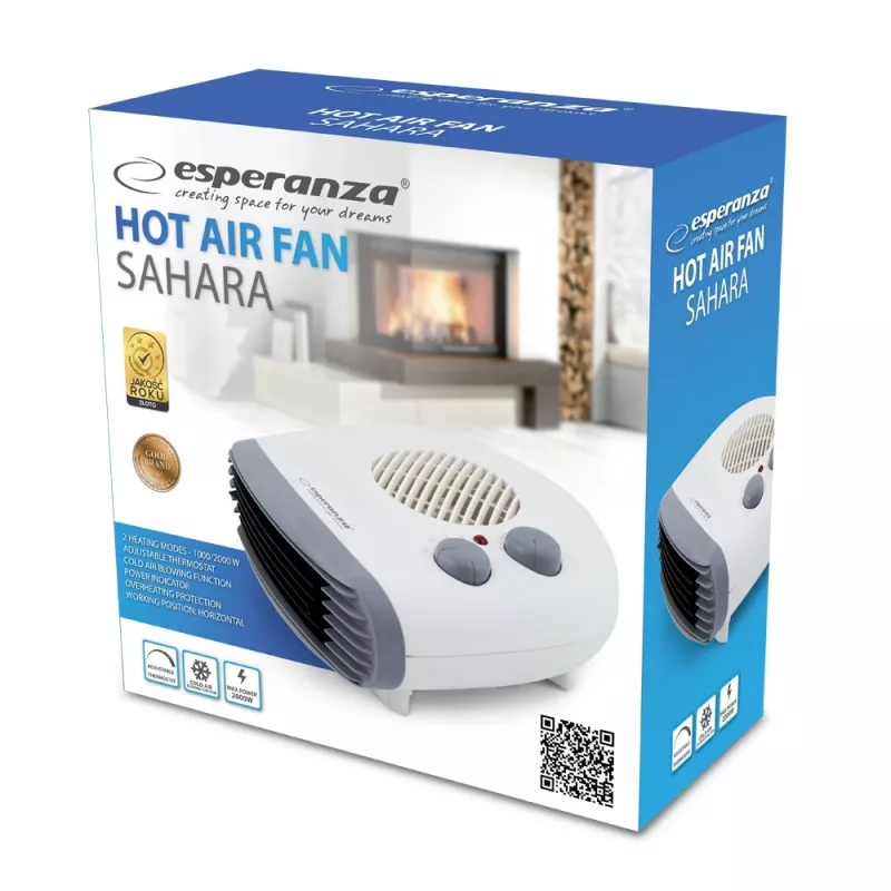 EHH003 indoor electric heater grey, white 2000 W - Esperanza