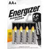 Alkaline AA single-use battery Energizer Classic 1.5V LR6 — 4 pcs, 50.5×14.5 mm, 23 g