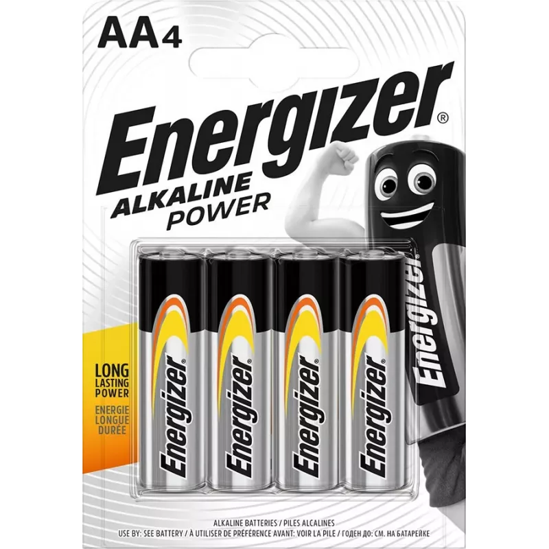 Alkaline AA single-use battery Energizer Classic 1.5V LR6 — 4 pcs, 50.5×14.5 mm, 23 g