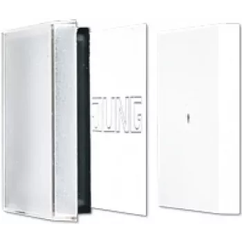 Light switch cover plate Jung LS 990 NAGL, white, for modular rocker switches