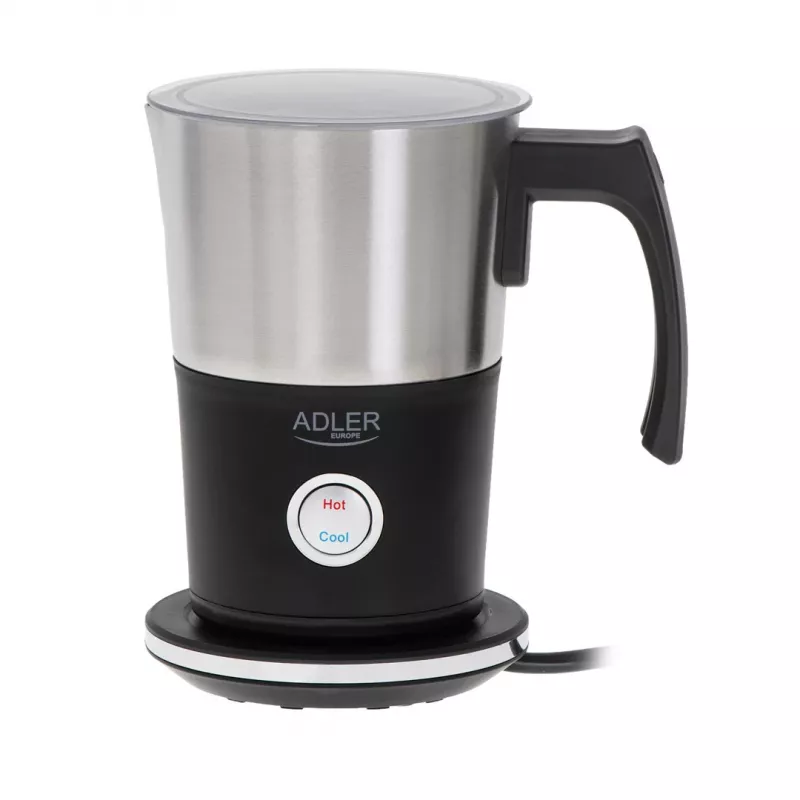 Automatic milk frother Adler AD 4497 — stainless steel, 600W, froth 120 ml / warm 300 ml, hot & cold
