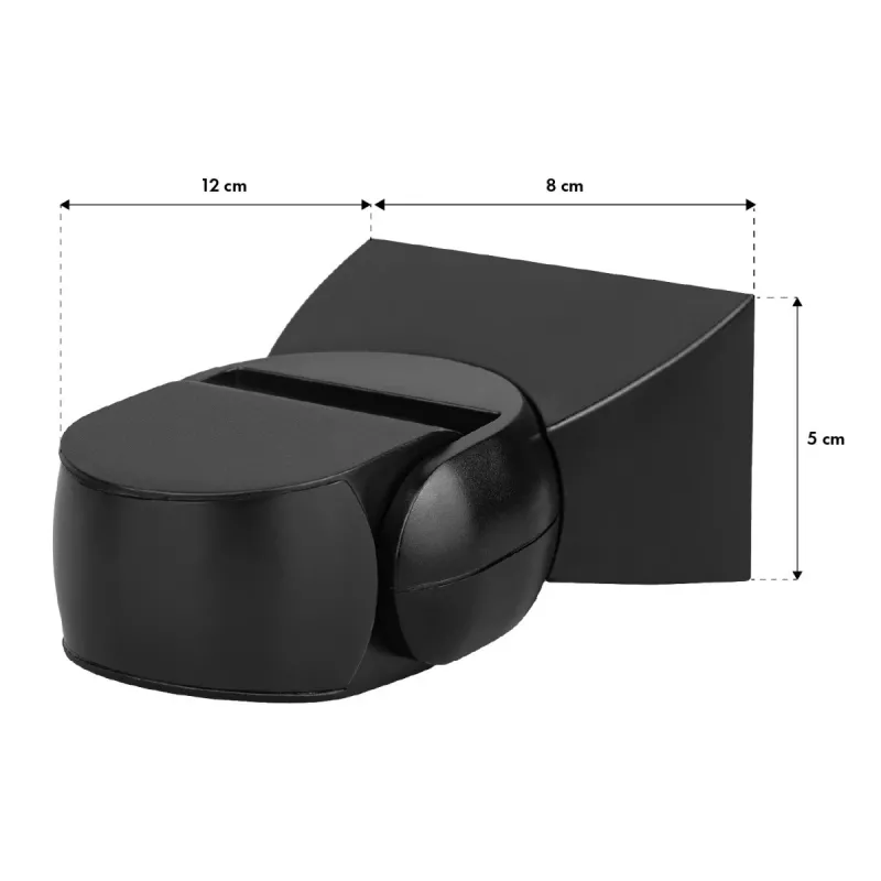 PIR motion sensor MACLEAN MCE201 B/B IP65 passive infrared detector, weatherproof