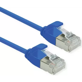 ROLINE Green - Patch-Cable - RJ-45 (M) to RJ-45 (M) - 3 m - U/FTP - CAT 6a - Halogen-Free, Moulded, Snagless, Stranded - Blue (21.44.3346)