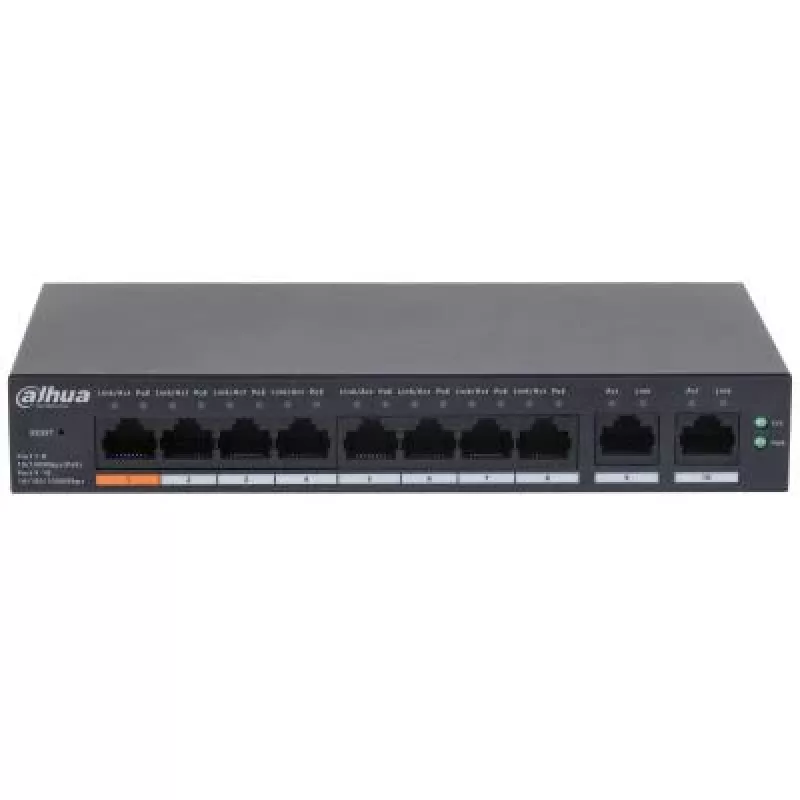 Dahua Technology DH-CS4010-8ET-60 network switch Managed L2 Fast Ethernet (10/100) Power over Ethernet (PoE) Black