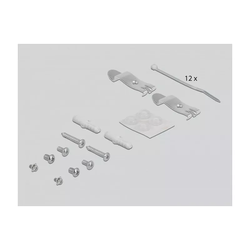 Patch Panel DeLOCK Keystone 12 Port Grey