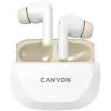 Headphones CANYON HEXAGON 7 TWS ANC+ENC Wireless Charge White Beige