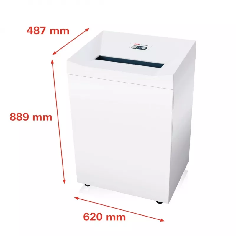 Shredder HSM Pure 740 Strip Cut 3.9 mm, 400 mm working width, shreds CDs and credit cards