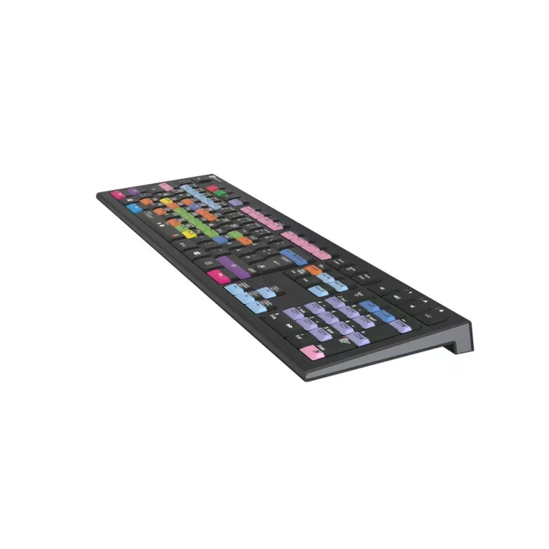 Keyboard Logickeyboard LKB-FLS-A2PC-DE Universal USB QWERTZ German Black