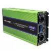 Qoltec Monolith Voltage Converter | Charging the battery | UPS | 2000W | 4000W |12V to 230V |Pure Sine | LCD black-green