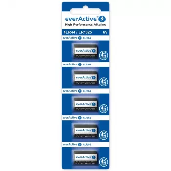 Alkaline button cell batteries everActive LR44 1.5V — pack of 5