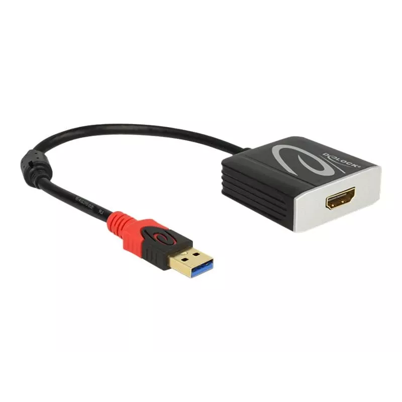 Video cable adapter DeLOCK 62736 USB Type-A to HDMI 0.2 m Black