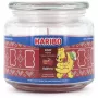 Wax candle Haribo A2203 — round apple‑cinnamon scented, red, 100 mm height, 100 mm diameter, 300 g, glass holder