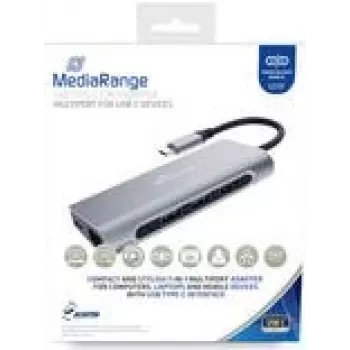 MEDIARANGE MRCS510 - USB 3.2 Gen 1 (3.1 Gen 1) Type-C - USB 3.2 Gen 1 (3.1 Gen 1) Type-A - USB 3.2 Gen 1 (3.1 Gen 1) Type-C - 3840 x 2160 Pixel - SD,SDHC,SDXC - 5000 Mbit/s - Silve