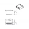 Socket safety cover DeLOCK 64014 USB Type-C Black 10 pcs