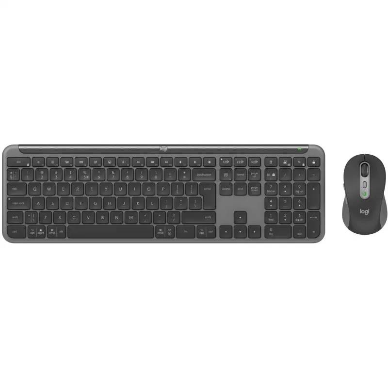 Logitech MK950 Signature Slim Keyboard Mouse included Office RF Wireless + Bluetooth QWERTY US International Graphite